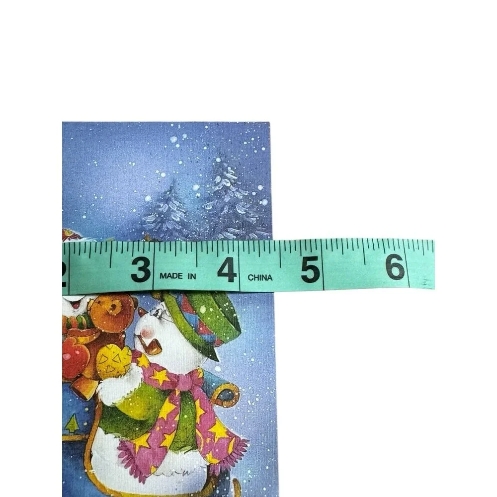AHAF Exclusive Collection Greeting Christmas Card Snowmen Sled Toys USA Envelope